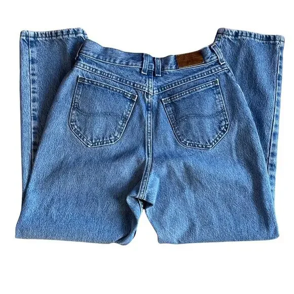RARE Upside Down Label Vintage Lee Mom 90s Jeans 24" Waist - Picture 1 of 16